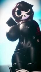 animated black_clothing black_hair looking_at_viewer low-angle_view mario_(series) mask no_sound shy_gal swaying swaying_breasts swaying_hips tagme video vr white_mask ximplivr