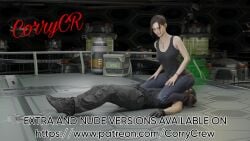 2 3d ass claire claire_redfield clothed corrycr curvy denim dominant domination evil face facesitting fart farting female leon_scott_kennedy male on redfield resident resident_evil sci-fi scott smother smothering spaceship submissive tank thicc top