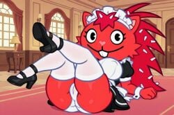 ai_generated ass big_ass big_boobies big_breasts big_butt breasts female flaky_(htf) happy_tree_friends indoors kez-the-jetser maid mansion porcupine sexy sexy_ass sexy_boobs sexy_breasts sexy_butt