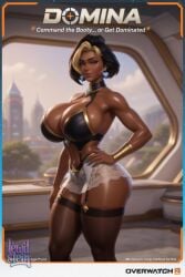 1girls 2026 3d 3d_render ai_assisted ai_generated belt big_breasts bikini black_hair blizzard_entertainment blonde_hair boob_window bracelet brown_body brown_skin cinematic_lighting cleavage confident dark-skinned_female dark_skin detailed_background domina dyed_hair earrings female femdom fit fit_female garter garter_belt garter_straps gold_jewelry halterneck hands_on_hips heavy high_quality high_resolution highlights highres hourglass_figure huge_breasts indian indian_female indoors jewelry lace legwear lewdstein looking_at_viewer mature_female microskirt milf nail_polish overwatch overwatch_2 parody revealing_clothes short_hair side_view sideboob slim_waist solo_focus stockings straps strong_female thick_legs thick_thighs thighhighs thin_waist video_game_character voluptuous voluptuous_female wide_hips