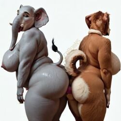 2girls ai_generated anal anal_object_insertion anal_sex animated anthro big_ass big_breasts canine chubby chubby_female dildo dildo_in_ass dildo_penetration disney dog_girl dog_tail domestic_dog elephant elephant_tail elephantid female furry grey_skin huge_breasts lesbian_couple moaning moaning_female nana_(peter_pan) peter_pan peter_pan_(disney) plump sound sound_warning standing standing_sex tagme video vlrgromns white_background yuri
