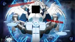 3d areolae arrymix big_breasts breasts chronos_(the_battle_bricks) cross_(the_battle_bricks) meme_in_the_background nipples reference_image roblox roblox_game robloxian rule_63 self_upload tagme the_battle_bricks watermark
