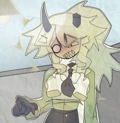 1girl 1girls angry angry_expression angry_face artgirlz blushing blushing_female boobs breast_grab breast_hold breast_squeeze breasts character eyeglasses female floating_hands fpe fundamental_paper_education high_resolution highres holding holding_breast horn ibispaint ibispaint_(artwork) ibispaintx miss_grace_(fundamental_paper_education) offscreen_character offscreen_male principal_and_student sharp_teeth student stunned touching_breast twitter uniform uniform_female