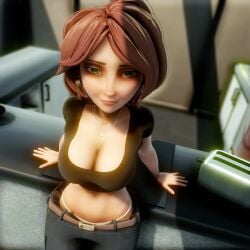 1girls 3d big_breasts big_hero_6 breasts brown_hair busty cass_hamada cleavage female female_only hi_res jeans large_breasts legs looking_at_viewer marvel mature mature_female mature_woman midriff navel pants pose posing seductive seductive_look seductive_smile sensual sexy sexy_pose shirt short_hair smile solo thighs thong toned virtualblueam2 voluptuous whale_tail
