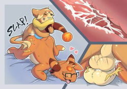 2022 ampharos anal anal_penetration anthro anthro_on_anthro anthro_penetrated anthro_penetrating anthro_penetrating_anthro backsack ball_slap ball_tuft balls bodily_fluids buieb buieb_(oc) buizel butt_slap clenched_teeth countershading cum cum_from_ass cum_in_ass cum_inside dipstick_ears dipstick_tail duo ear_markings eyewear fur generation_2_pokemon generation_4_pokemon genital_fluids genitals glasses heart_symbol internal larger_male larger_penetrated looking_pleasured male male/male male_penetrated male_penetrating male_penetrating_male markings multicolored_ears multiple_angles nintendo nude_anthro nude_male orange_body orgasm orgasm_face outline penetration penile penile_penetration penis_in_ass pokemon pokemon_(species) pseudo_hair rear_view sex signature simple_background size_difference slap smaller_male spanking tail tail_grab tail_markings tail_motion tail_slap tan_body tan_fur teeth thrusting tuft
