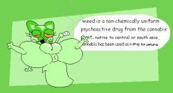 2_frame_animation animated anus bedroom_eyes big_vulva cat_smile dialogue drugs eyelashes facial_markings fangs female fur fur_tuft generation_9_pokemon genitals glistening glistening_anus glistening_genitalia glistening_vulva green_background green_body hand_on_floor head_markings holding_blunt holding_object huge_vulva hyper hyper_genitalia hyper_vulva legs_up looking_at_viewer male_sprigatito marijuana markings multicolored_body narrowed_eyes nintendo nxyitn open_mouth pokemon pokemon_(species) puffy_anus red_eyes seductive simple_background smile smoke smoking solo speech_bubble sprigatito substance_intoxication tail tail_tuft talking_to_viewer teeth text thick_thighs tuft vulva