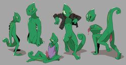 2017 animal_genitalia anthro chameleon clothed clothing erection flookz genital_slit hi_res jacket leon_powalski lizard male male_only nintendo nude penis reptile scalie slit smile solo standing star_fox tongue tongue_out video_games