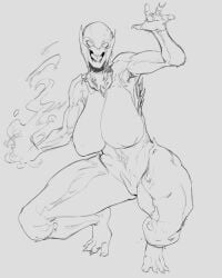 breasts dankwoll demon demon_girl doom fire imp_(doom) monster monster_girl solo solo_female