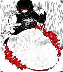 burp burping dog_girl fuwamoco fuwawa_abyssgard gwen_(kuratas) hololive hololive_english mococo_abyssgard multiple_prey oc original_character same_size_vore soft_vore struggling struggling_prey tuppenjskewer unwilling unwilling_prey unwilling_vore virtual_youtuber vore vore_belly vtuber
