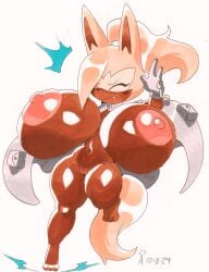 2024 angstrom anthro areola barefoot big_areola big_breasts big_nipples black_nose breasts brown_body brown_countershading brown_fur brown_inner_ear canid canine canis cape closed_eyes clothing countershading cute_fangs eyelashes facial_markings fangs feet female fluffy fluffy_tail fur genitals gloves hair hair_over_eye handwear head_markings hi_res huge_areola huge_breasts huge_nipples idw_publishing long_tail mammal markings mouth_closed nipples nude pink_areola sega simple_background sonic_the_hedgehog_(comics) sonic_the_hedgehog_(idw) sonic_the_hedgehog_(series) tail tan_body tan_ears tan_fur tan_hair tan_tail teeth thick_thighs vulva whisper_the_wolf white_background wolf