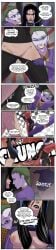 arms_above_head arms_tied arms_up ass ass_focus begging begging_for_mercy black_lipstick breasts comic cornercats crotch_grab crying dc_comics forced_exposure harley_quinn humiliation implied_nudity joker nightwing pants_down recording resisting rule_63 shirt_lift shirt_up shocked_expression stripped_naked stripping suit taunting torture unmasked
