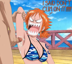 armpit_fetish armpit_sex armpits female male nami_(one_piece) one_piece teasing