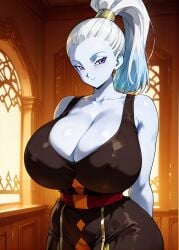 1girls ai_generated alternate_ass_size alternate_body_type alternate_breast_size alternative_bust_size beautiful beauty below_view blue_body blue_eyes breasts breasts_bigger_than_head cleavage clothed clothing dragon_ball dragon_ball_super elisabeth_cheria female female_focus female_only from_below gigantic_breasts high_quality high_resolution huge_breasts hyper hyper_breasts large_breasts long_hair massive_ass massive_breasts massive_thighs massive_tits mommy mommy_milker mommy_milkers open_clothes open_eyes patreon patreon_username sexy_body smooth_skin solo solo_female solo_focus stretched_clothing sweet tight_clothing vados voluptuous white_hair