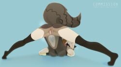 ass_up athletic athletic_female bodily_fluids cum cum_drip cum_in_vagina cum_inside dripping female genital_fluids genitals hi_res jack-o'_pose kai_(okamisenpai) looking_at_viewer looking_back mammal mustelid musteline mycrys pose slim solo spread_legs spreading stoat true_musteline vulva weasel