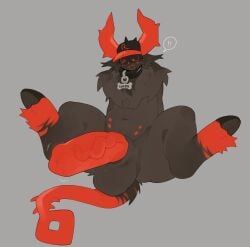 beast big_balls big_penis chubby collar collar_tag demon exclamation_point fluffy forsaken_(roblox) fur furry guest_666_(forsaken) hooves horns latexsword monster roblox roblox_game robloxian shocked_expression slightly_chubby tail tummy tummy_nipples