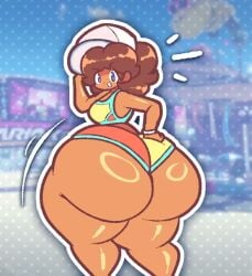 1girls animated ass_bigger_than_head ass_bigger_than_torso blue_eyes fat_ass female female_only huge_ass human human_only hyper hyper_ass hyper_thighs large_ass looking_at_viewer looking_back mario_(series) mario_kart nintendo princess_daisy shaking_ass solo_female swimsuit tagme thick_thighs video viviluxe