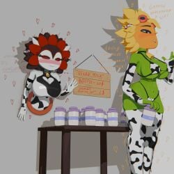 cow_suit milk plants_vs_zombies shadow2405 solar_flare_(pvz) vampire_sunflower_(pvz)