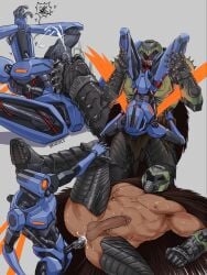 anal anal_creampie anal_insertion anal_sex bara creampie crossover cum cumming doom doom_slayer_(doom) erect_while_penetrated gay handjob male male_human/male_anthro male_only robot robot_humanoid ultrakill v1_(ultrakill) vesicult yaoi