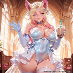 1girl 1girls ahri ahri_(league_of_legends) ai_generated ass bedroom_eyes belly big_breasts big_butt boobs breasts bunilew cameltoe church cleft_of_venus coffee drinking female female_only hair hi_res high_quality high_resolution hot huge_breasts large_breasts long_hair looking_at_viewer mature mature_female milf nipples nude pussy sexy solo starbucks thick_thighs thighs uncensored wedding_dress wedding_ring