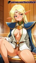 1girls 2025 ai ai_assisted ai_generated anime anime_girl anime_style artist_name big_breasts big_breasts big_breasts big_chest blonde_hair blush bottomless breast breasts breasts breasts bust busty cape chest circlet clit clitoral_hood clitoris covered_nipples crotch deedlit dripping_pussy electroworld elf exposed_clitoris exposed_pussy female female_genitalia genitals green_eyes hi_res high_quality high_resolution highres juicy_pussy large_breasts legs_apart legs_spread long_hair long_pointy_ears looking_at_viewer navel no_panties nose_blush open_legs patreon patreon_username pointy_ears pussy pussy_lips pussy_peek record_of_lodoss_war shaved_pussy sitting slit smile solo splayed_legs spread_legs stable_diffusion sweat tight_pussy uncensored uncensored_pussy uncensored_vagina vagina vulva watermark wet_pussy wooden_floor