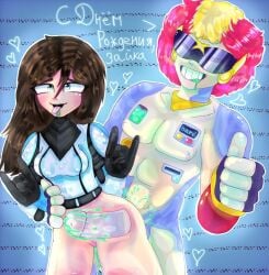 brawl_stars breasts character drooling female humanization male oc penis robot sex surge_(brawl_stars)