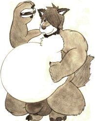 1boy 5_fingers anthro anthro_male anthro_only beard bearded belly belly_expansion big_bulge big_cock big_penis black_beard black_speedo black_thong boner boner_in_underwear brown_body brown_fur bulge bulge_focus bulge_through_clothing burger cheeseburger claws colored_pencil_(artwork) desaturated dylan_(inflatedwolf) erection erection_under_clothes erection_under_clothing expansion facial_hair fat fat_fur fat_furry fat_male fatfur food furry furry_male furry_only hair hair_covering_eye holding_burger holding_object huge_stomach inflated_belly inflatedwolf inflation jpeg large_bulge large_cock large_penis male no_females no_humans no_thoughts no_thoughts_head_empty obese obese_anthro obese_male obesity one_eye_covered one_eye_obstructed original overweight overweight_male pecs pencil_(artwork) pencil_drawing penis_under_clothes plain_background simple_background smiling solo solo_male speedo speedo_only squatting squatting_position stomach tail thong thong_only traditional_art traditional_drawing traditional_drawing_(artwork) traditional_media traditional_media_(artwork) underwear underwear_only white_background white_fur wolf