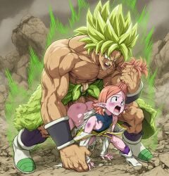 ai_generated anal anal_sex broly broly_(dragon_ball_super) chronoa destruction dragon_ball dragon_ball_super dragon_ball_xenoverse hair_grab hair_pull hair_pulling huge_cock large_penis larger_male larger_male_smaller_female legendary_super_saiyan muscular muscular_male painful painful_penetration petite pink_skin pulling_hair shortstack size_difference super_saiyan tight_fit