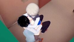 3d animated bathroom cowgirl fellatio koikatsu original_character paizuri penetration tagme uzaki-chan_wa_asobitai! uzaki_hana video