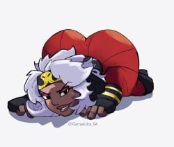 big_ass black_skin brawlhalla gamasutra sidra_(brawlhalla) white_hair