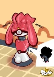 absurd_res anthro anthro_penetrated bondage bondage bound clothing cock_gag encasement fleshlight_gag forced forced_oral gag gag_mask generation_8_pokemon glistening glistening_latex gloves handwear hi_res implied_permanent latex latex_clothing latex_gloves latex_handwear latex_skinsuit male nintendo object_in_mouth oral penetration pokemon pokemon_(species) public_use raboot rida_arts rubber_clothing sex skinsuit slave starfoth_(character) tight_clothing