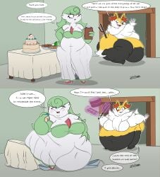 bbw big_ass big_breasts braixen breasts bubble_butt cleavage female gardevoir huge_ass huge_breasts jeledraws overweight pokemon pokemon_(species) tagme thick_thighs weight_gain weight_gain_female wide_hips