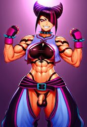 1female 1futa 1girls abs ai_generated balls ballsack big_breasts black_hair black_hair_female black_haired_futa breasts capcom civitai cock collar dick dickgirl evil_smile female fingerless_gloves fit fit_female fit_futanari flaccid flaccid_cock flaccid_futa flaccid_penis foreskin futa_focus futa_only futanari gloves hair_ornament juri_han looking_at_viewer muscle muscle_girl muscle_mommy muscles muscular muscular_abs muscular_arms muscular_female muscular_futanari navel nipple_bulge penis penis_out puckout purple_eyes purple_eyes_female small_balls small_penis smile smiling smiling_at_viewer solo solo_female solo_focus solo_futa spiked_collar spikes street_fighter street_fighter_6 sweat sweat_fetish sweatdrop sweating sweaty sweaty_body tiny_penis two-tone_hair two_tone_hair