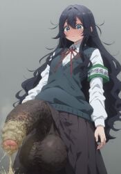 100_kanojo ai_generated civitai cum darker_penis dirty_penis excessive_cum flushed_face fully_clothed futanari hi_res huge_cock hung_futanari hyper hyper_penis kimi_no_koto_ga_dai_dai_dai_dai_daisuki_na_100-nin_no_kanojo large_testicles looking_at_penis myth1c2 school_uniform schoolgirl shocked_expression smegma smegma_in_foreskin smegmafied_cum the_100_girlfriends_who_really_really_really_really_really_love_you unwashed_penis yellow_cum yoshimoto_shizuka