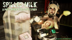 3d animal_humanoid bethesda_softworks blonde_hair bovine cattle clothing collar cow_girl cow_humanoid explosive_collar eyewear fallout fallout_(series) footwear goggles goldenglobes hair high_heels humanoid lactation machine mammal milking_machine nipples pip-boy shoes video_games