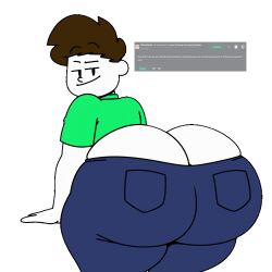 1boy ass big_ass big_butt brown_hair butt comment deviantart fanart fat_ass fat_butt huge_ass huge_butt infamous_swoosh looking_at_viewer looking_back looking_back_at_viewer male male_only nathan_(infamous_swoosh) roxstarradical smirk solo text thick_ass thick_butt transparent_background white_skin youtube youtuber youtuber_boy