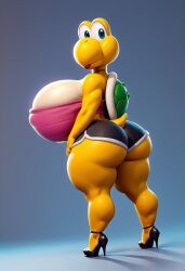 ai_generated fat_ass green_koopa_troopa huge_breasts koopa koopa_troopa lukdorf08 mario_(series)