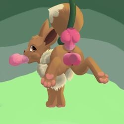 4_toes absurd_res anal anal_sex anus blush blush_lines eevee feet female feral generation_1_pokemon genitals hi_res lewdkitten069 male male/female nintendo oral oral_penetration paws penetration penis pokemon pokemon_(species) pussy sex tail tail_pull toes vulva