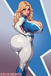 ai_generated big_ass big_breasts big_thighs bimbo bimbofication child_bearing_hips fantastic_four female firstbouki hourglass_figure huge_ass huge_breasts huge_thighs invisible_woman lipstick makeup marvel marvel_comics marvel_rivals sue_storm superheroine tagme voluptuous wide_hips