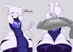 absurd_res anthro asriel_dreemurr asriel_dreemurr_(god_form) ass balls big_balls big_butt big_penis boss_monster_(undertale) bovid caprine clothed clothing digital_drawing_(artwork) digital_media_(artwork) duo english_text erection faceless_character faceless_male fur genitals goat hair half-closed_eyes hi_res horn huge_balls huge_butt huge_cock humanoid_genitalia humanoid_penis imminent_anal imminent_sex legwear long_ears male male/male mammal monster narrowed_eyes open_mouth penis penis_in_face seductive simple_background smile smirk smug smug_expression smug_eyes smug_face smug_grin stockings text thick_thighs thigh_highs undertale undertale_(series) white_body white_fur wide_hips woopyy