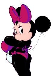 1girls anthro ass bikini black_fur breasts disney female female_focus female_only furry gloves hair_ribbon hips hyper hyper_breasts large_ass large_breasts looking_back minnie_mouse mouse pittory rodent rodent_humanoid thick_thighs thighs