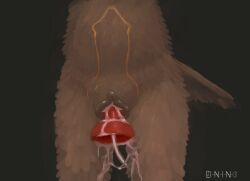 2026 animal_genitalia animal_vulva anthro avian bird bodily_fluids brown_body brown_feathers canine_genitalia canine_vulva cum cum_from_vagina cum_in_vagina cum_inside dildo einin feathers female female_only fleek_feather genital_fluids genitals sex_toy signature simple_backgroun solo vulva