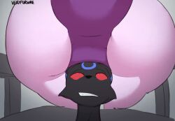 2d_animation ambiguous_gender anal anal_vore animated anthro anus ass big_anus big_butt chair close-up closed_eyes duo eeveelution female frame_by_frame furniture furry generation_1_pokemon generation_2_pokemon genitals head_in_ass head_insertion hi_res huge_anus huge_butt legendary_pokemon looking_up mewtwo nintendo no_sound on_chair open_mouth pokemon pokemon_(species) puffy_anus red_sclera shocked short_animation short_playtime simple_background sitting sitting_on_another sitting_on_chair tagme tail umbreon vexyfursure video vore vulva