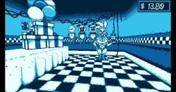 animatronic avian bib bird chaoskres chicken cleavage_cutout cupcake_(fnaf) cutout female female_only five_nights_at_freddy's five_nights_at_freddy's_2 five_nights_at_frickbears five_nights_at_frickbears_3 galliform hud machine mod nipples phasianid robot scottgames screencap solo tagme toy_chica_(fnaf) toy_chica_(frickbear's)