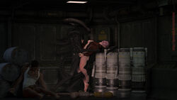 1girls 2boys 3d alien_(franchise) barefoot breasts clothing dennis_parker dprostock female femsub interspecies joan_lambert male male_xenomorph open_mouth rape rviger33 sex spread_legs xenomorph