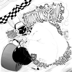 belch belching belly big_ass big_belly big_hips big_thighs black_and_white black_body bone_breaking bunny_ears burp burping checkered_flag churn churning cracking_bones crushing dialogue digesting digesting_live_prey digesting_prey digestion fat_ass fat_hips fat_thighs fatal_digestion fatal_vore female_pred female_predator finish_line grind grinding grumbling gurgling gurgling_belly hard_digestion huge_belly imminent_death machine massive_belly number_tattoo onomatopoeia oral_vore percentage project_turboblast punishment racer robot robot_girl robot_humanoid robot_pred sadistic_female sadistic_pred screaming_in_agony screaming_in_pain screaming_prey screen_face snapping_bones squirming_belly squirming_prey struggling_prey swallowed_alive swallowed_whole tempo_(project_turboblast) tuppenjskewer unwilling_prey vehicle vore wide_hips wide_thighs