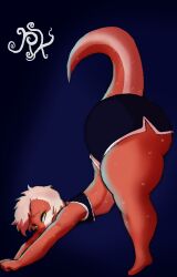 ass ass_bigger_than_head ass_up big_ass big_butt commissions_open cute cute_expression cute_male dolphin_shorts femboy femboy_only furry lizard long_tail ryuukane seductive shorts stretching sweat sweating sweaty sweaty_ass sweaty_body tank_top thick_ass thick_butt thick_hips thick_legs thick_thighs yellow_eyes