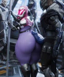 2026 3_fingers 3d_(artwork) 5:6 absurd_res against_pole against_surface alien armor being_watched big_butt big_penis bioware blender_(artwork) blue_penis boots bottomless bottomless_male bubble_butt butt clothed clothing digital_media_(artwork) duo electronic_arts femboy fingers footwear freckled_butt freckles genitals green_eyes grey_body headgear helmet hi_res hot_dogging humanoid imminent_anal imminent_sex interspecies knot knotted_penis looking_at_another male male/male mass_effect pear-shaped_figure penis pink_clothing pink_glow pole public public_indecency public_transportation purple_body purple_skin quarian science_fiction seurat sex shoes standing thick_thighs turian wide_hipped_male wide_hips yellow_eyes