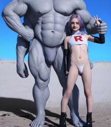 anthro ass_grab boots femboy gay hdregrets james_(pokemon) lipstick machamp makeup male male_only muscular muscular_male peace_sign pecs penis_size_difference pokemon pokemon_(species) pokemon_on_human pokemon_on_male pokephilia purple_hair purple_lipstick size_difference sling_bikini slingshot_swimsuit swimsuit swimwear team_rocket team_rocket_uniform turtleneck v_sign vascular veiny veiny_muscles veiny_penis yaoi