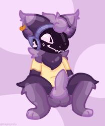 anthro balls genitals hi_res knot machine magus_(magusproto) magusproto male male/male protogen smile solo