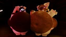 2boys 3d 3d_(artwork) absurd_res alternate_version annoyed_expression ass_expansion ass_inflation belly_expansion belly_inflation blush bow bowtie cat_ears cat_tail dark_background doors_(roblox) duo expansion figure_(doors) hi_res huge_ass huge_stomach huge_thighs inflation male male_only neko_figure_(doors) neko_seek_(doors) pill_bottle pink_clothing roblox roblox_game roblox_studio robloxian seek_(doors) sillyjuices stomach_expansion stomach_focus stomach_inflation unavailable_at_source watermark white_clothing